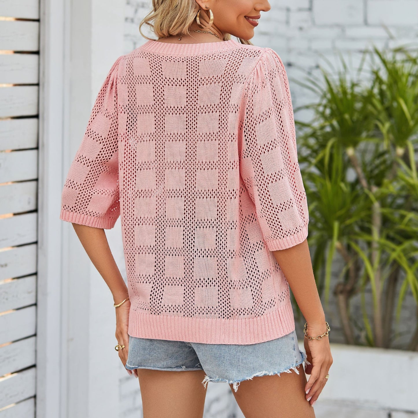 Rose - Open-Knit Top