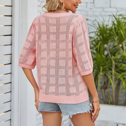 Rose - Open-Knit Top