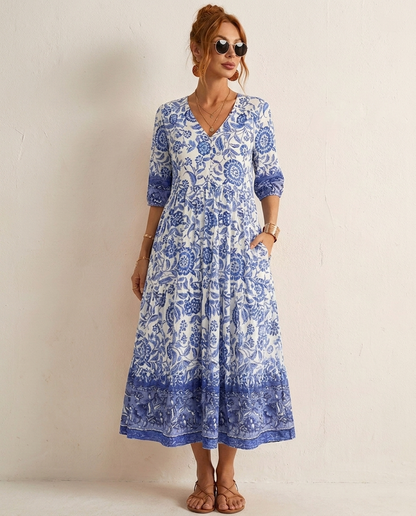 Azure - Print Dress