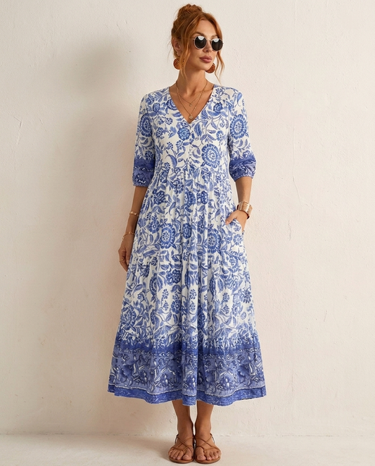 Azure - Print Dress