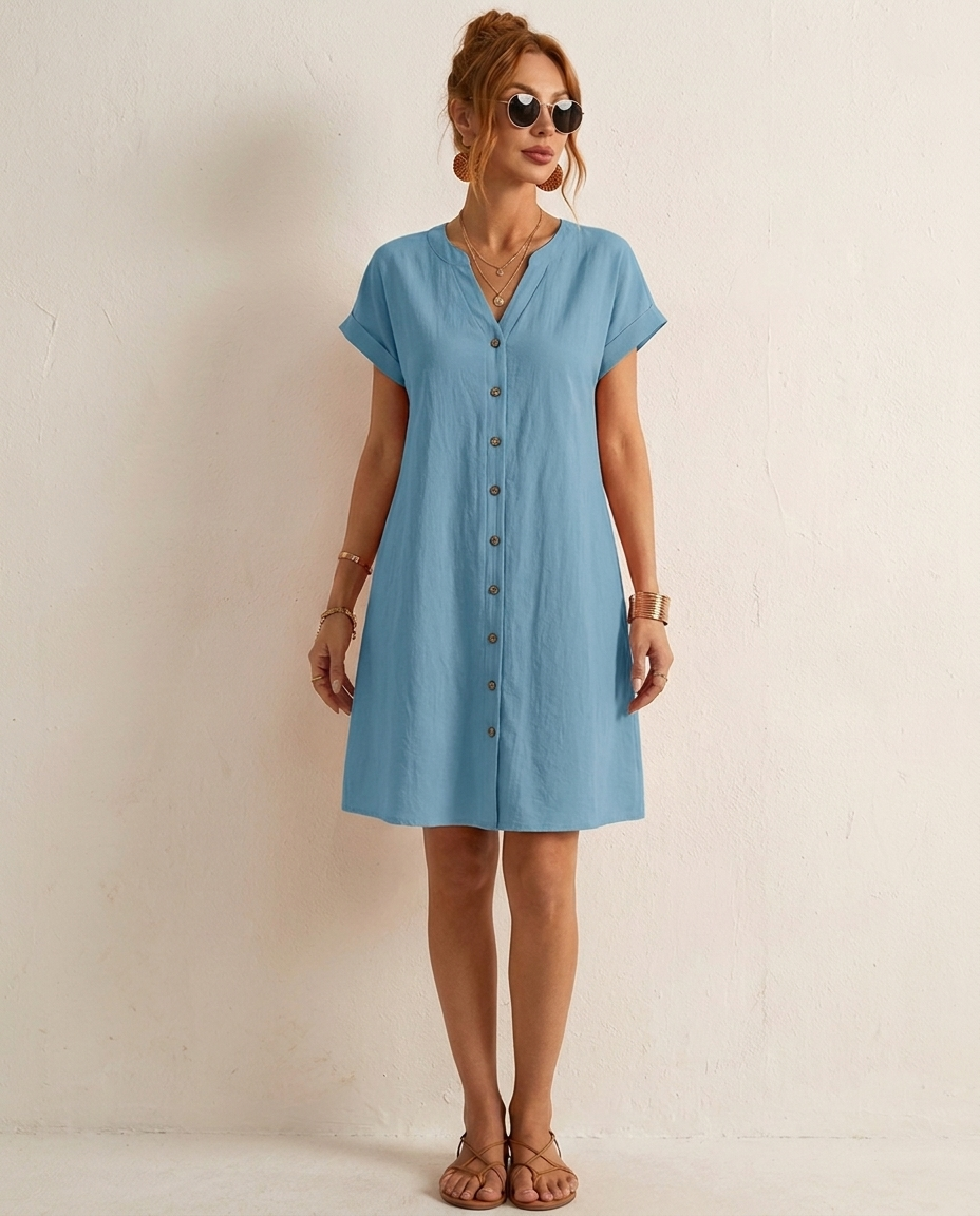 Penny Button-Front Dress