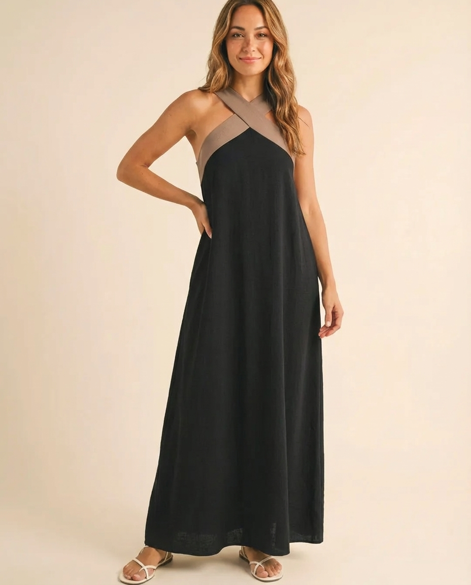Delphine - Halter Maxi Dress