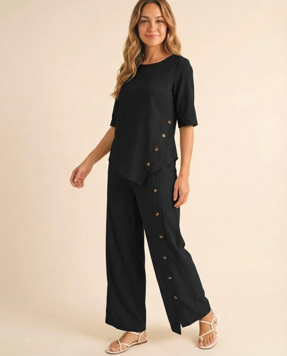 Lara - Button Detail Set