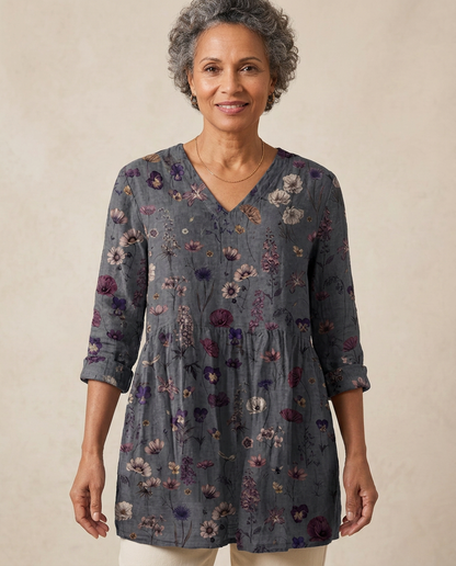 Audrey — Soft-Knit V-Neck Blouse