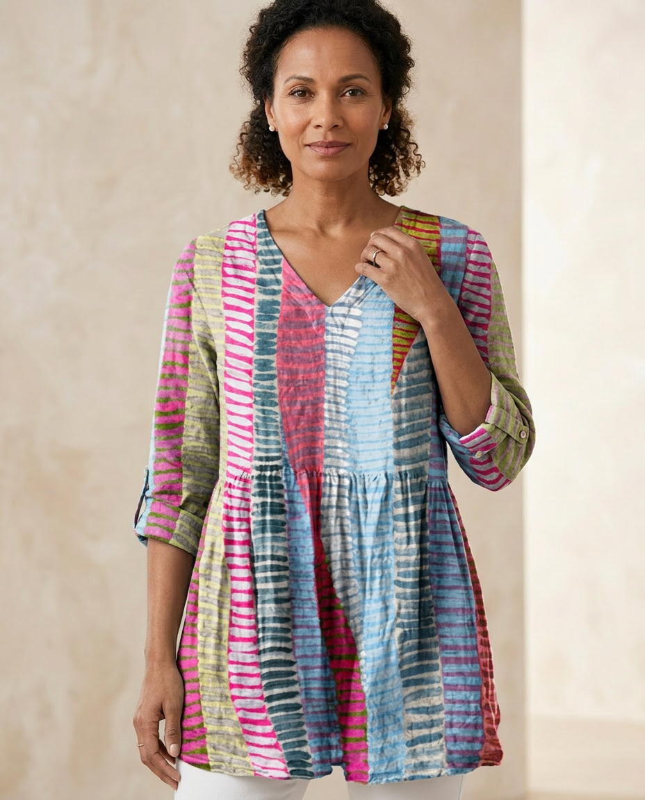 Anais — Soft-Knit V-Neck Blouse