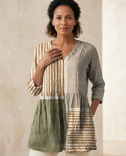 Camille — Soft-Knit V-Neck Blouse
