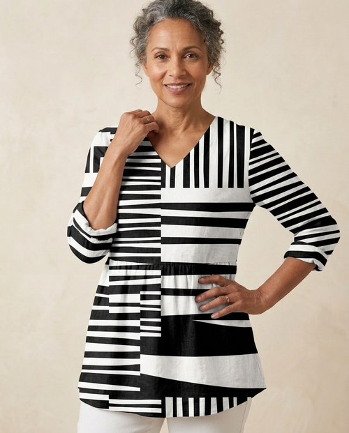 Sophie — Soft-Knit V-Neck Blouse