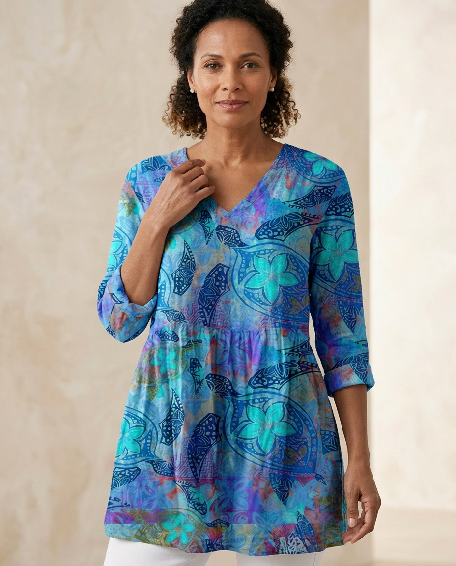 Juliette — Soft-Knit V-Neck Blouse
