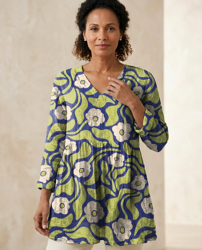 Elodie — Soft-Knit V-Neck Blouse
