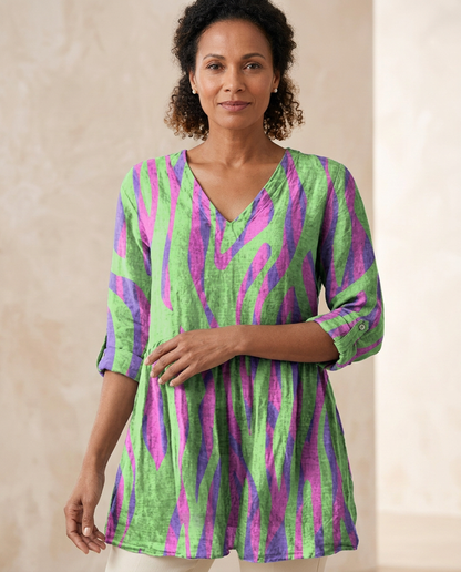Oceane — Soft-Knit V-Neck Blouse