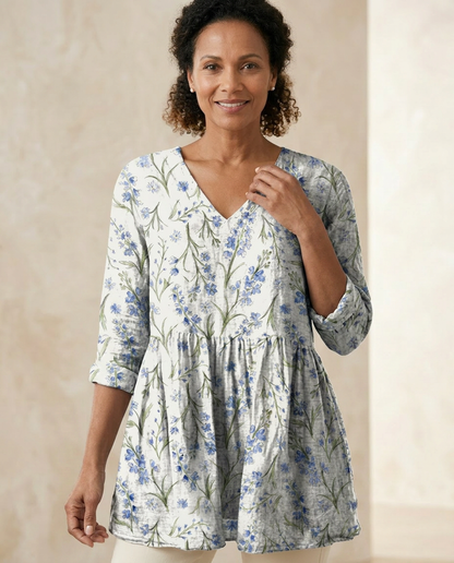 Jeanne — Soft-Knit V-Neck Blouse