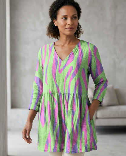 Oceane — Soft-Knit V-Neck Blouse