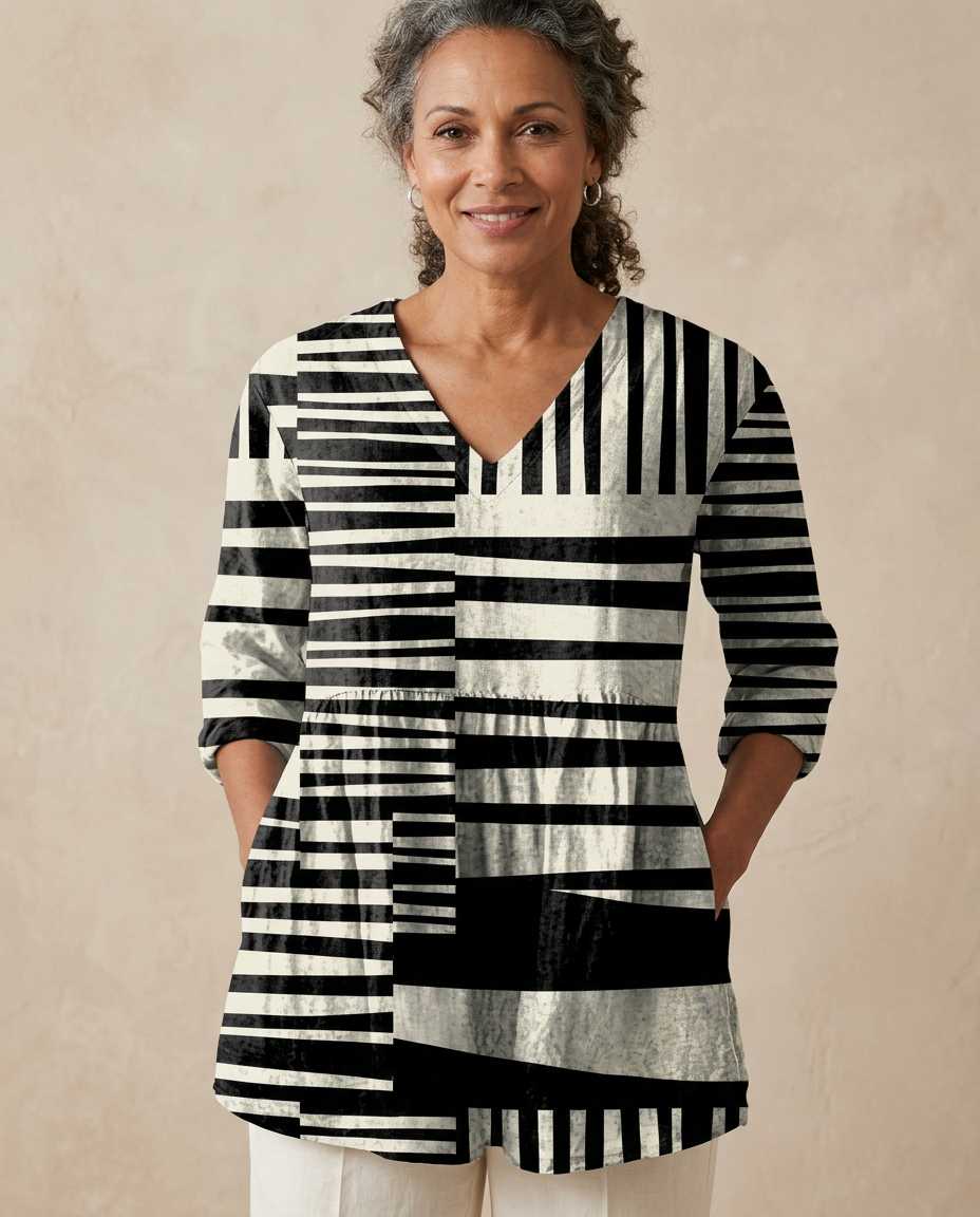 Sophie — Soft-Knit V-Neck Blouse