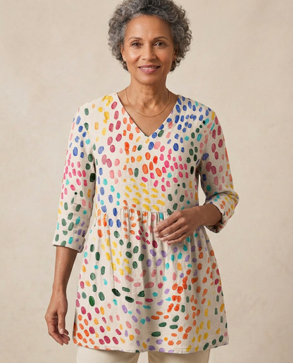 Pauline — Soft-Knit V-Neck Blouse