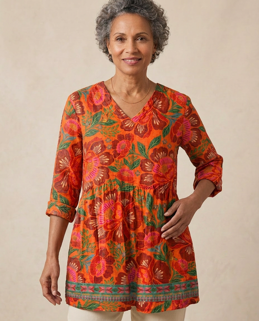 Marion — Soft-Knit V-Neck Blouse